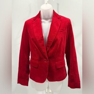 Talbots statement classic Red Velvet academia single button Blazer Size 2